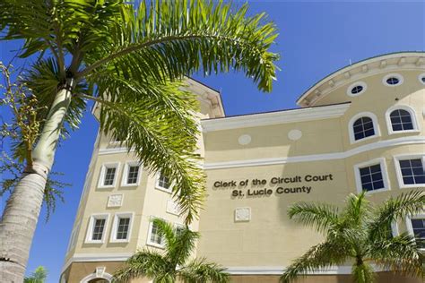 Port st lucie clerk of court - The St. lucie county clerk of court - south county courthouse in Port st. lucie, Florida is a full service Passport Acceptance Facility. During their office hours, you can obtain passport applications, submit applications for processing by mail (allow 6 weeks for mail-in processing) and have applications for New Passports, Minor Passports, and …